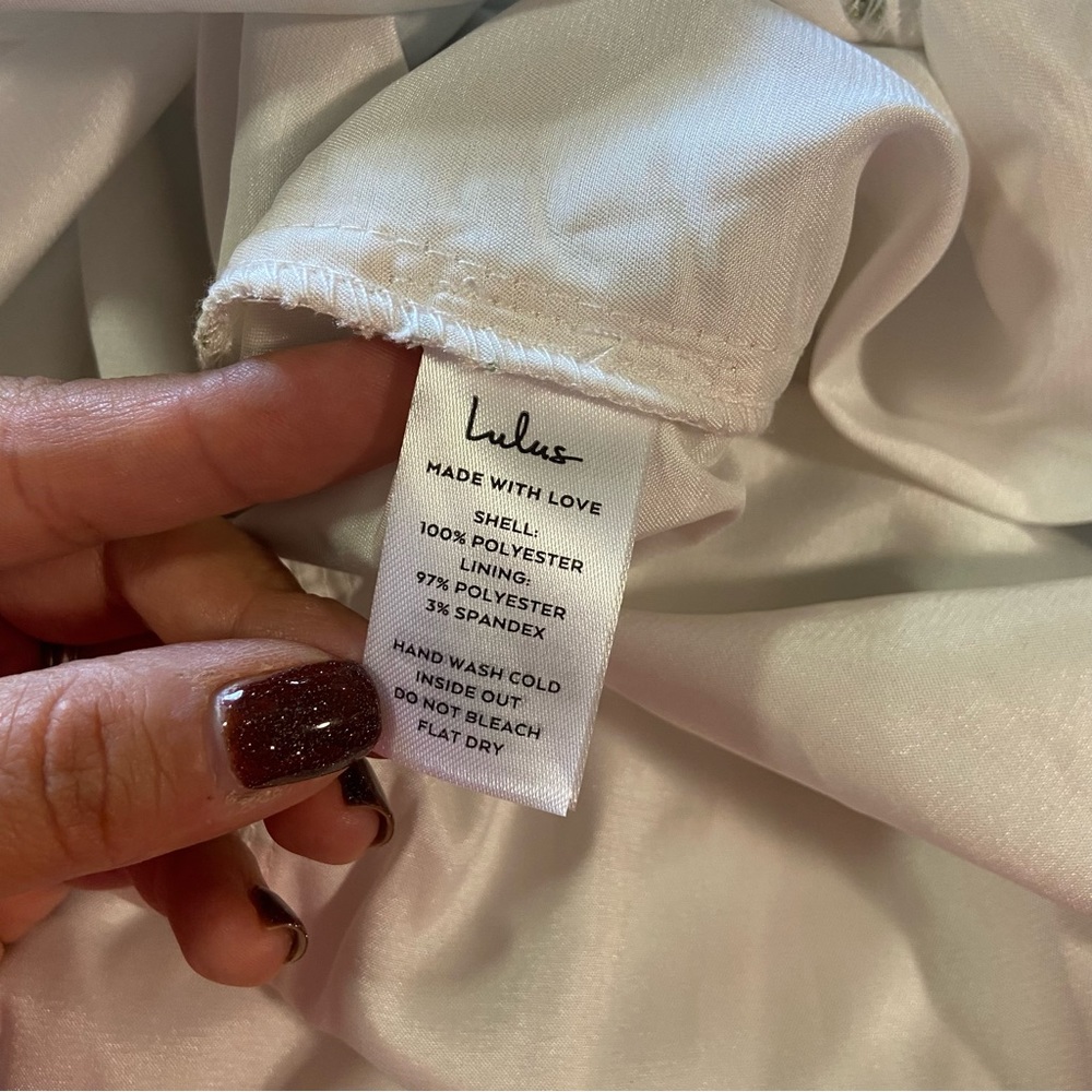 NWOT Lulus Dainty Dreaming White Floral Embroidered Slip Midi Dress - Picture 10 of 11